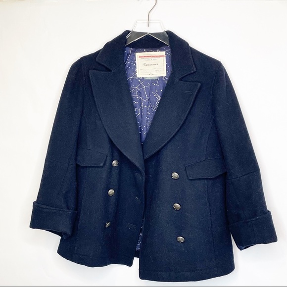 Cartonnier Blue Double Breasted Coat (4) - Picture 5 of 10